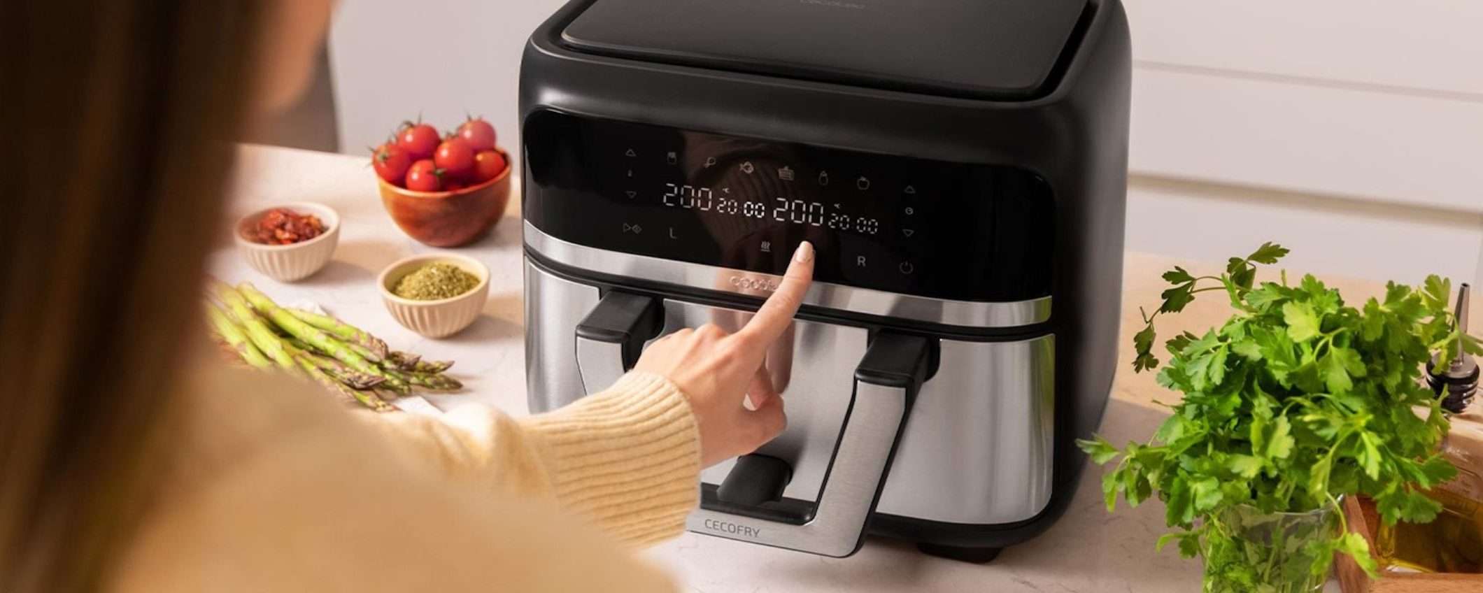 Friggitrice ad aria 9 litri con doppio cestello in MEGA PROMO FLASH su Amazon