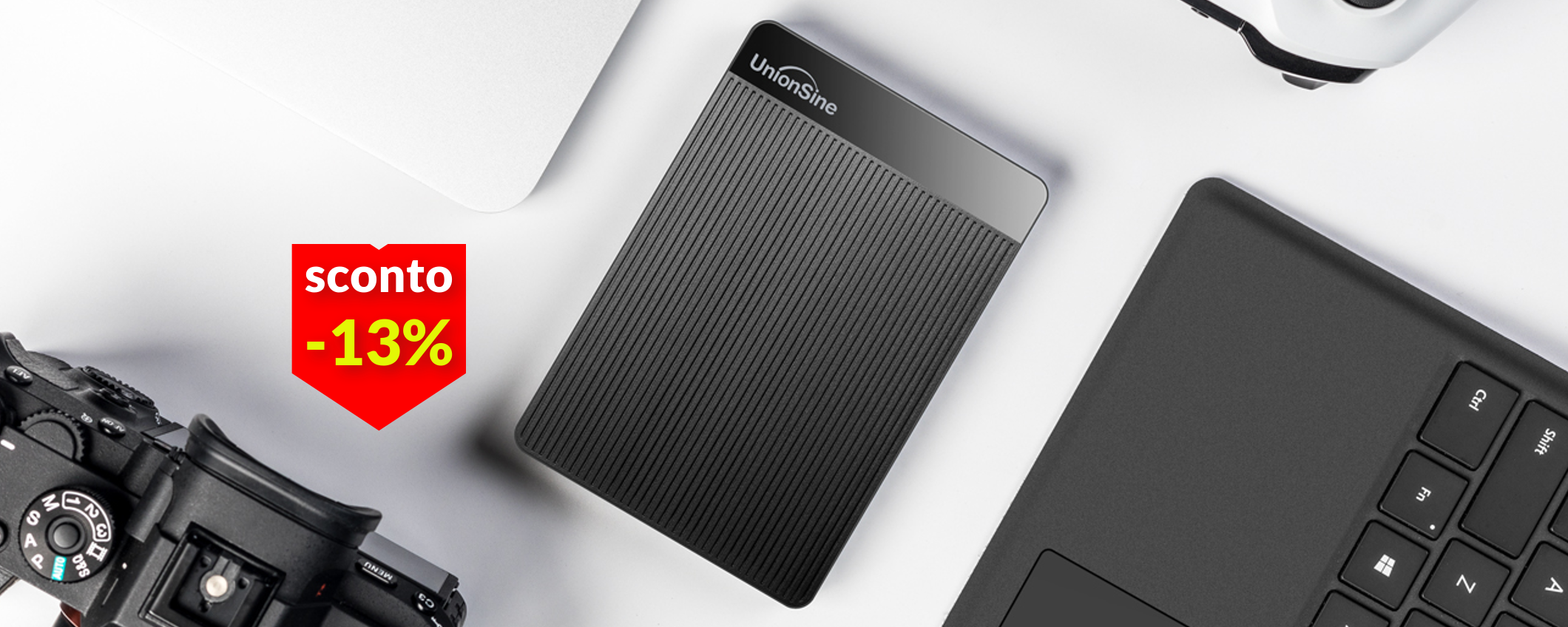 Poco più di 50€ per l'hard disk esterno da 1TB che stupisce per la sua velocità