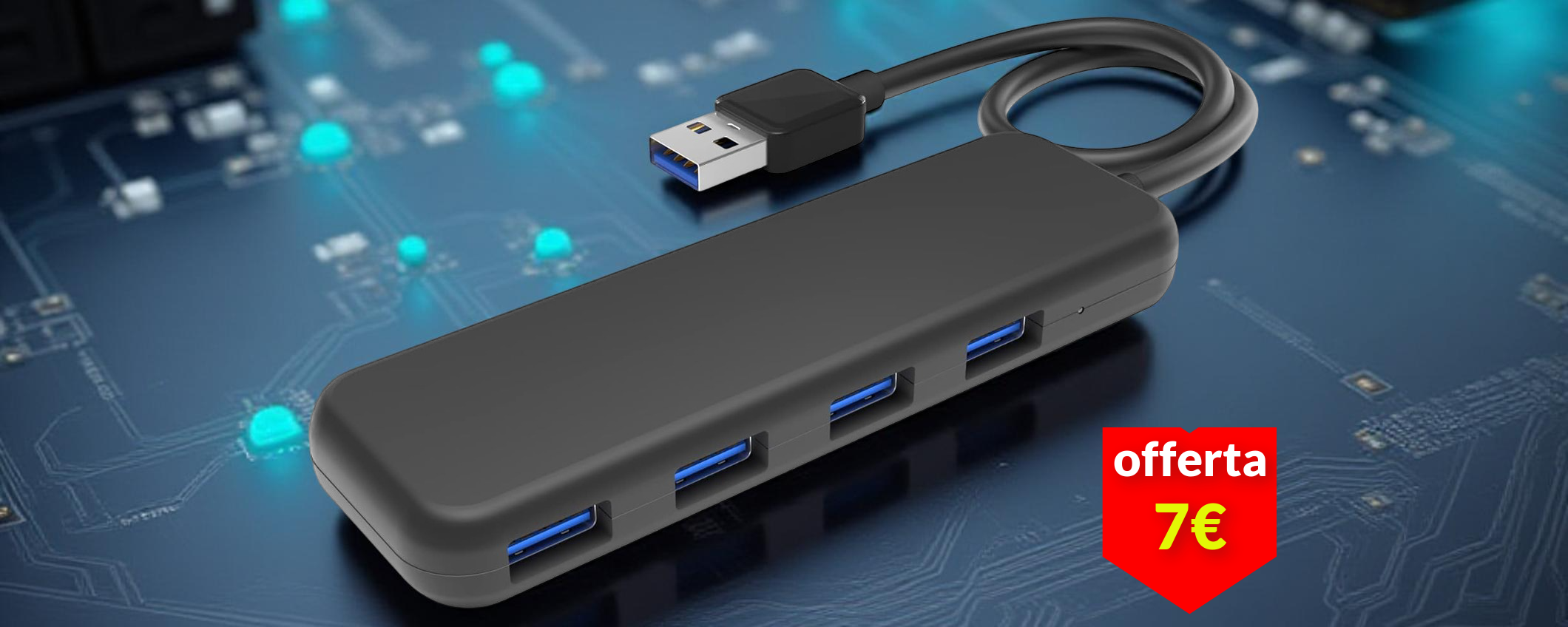 Hub USB 4-in-1 al prezzo più basso di sempre: con appena 7€ lo porti a casa