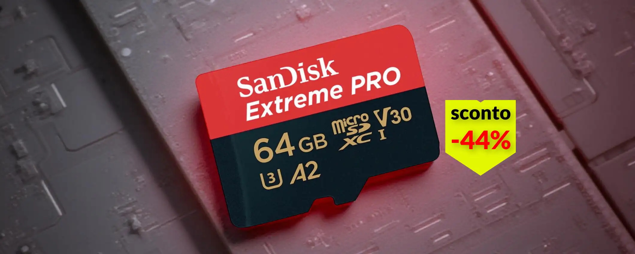 MicroSD SanDisk 64GB, spinge fino a 170 MB/s: il prezzo cala da 33€ a 18€