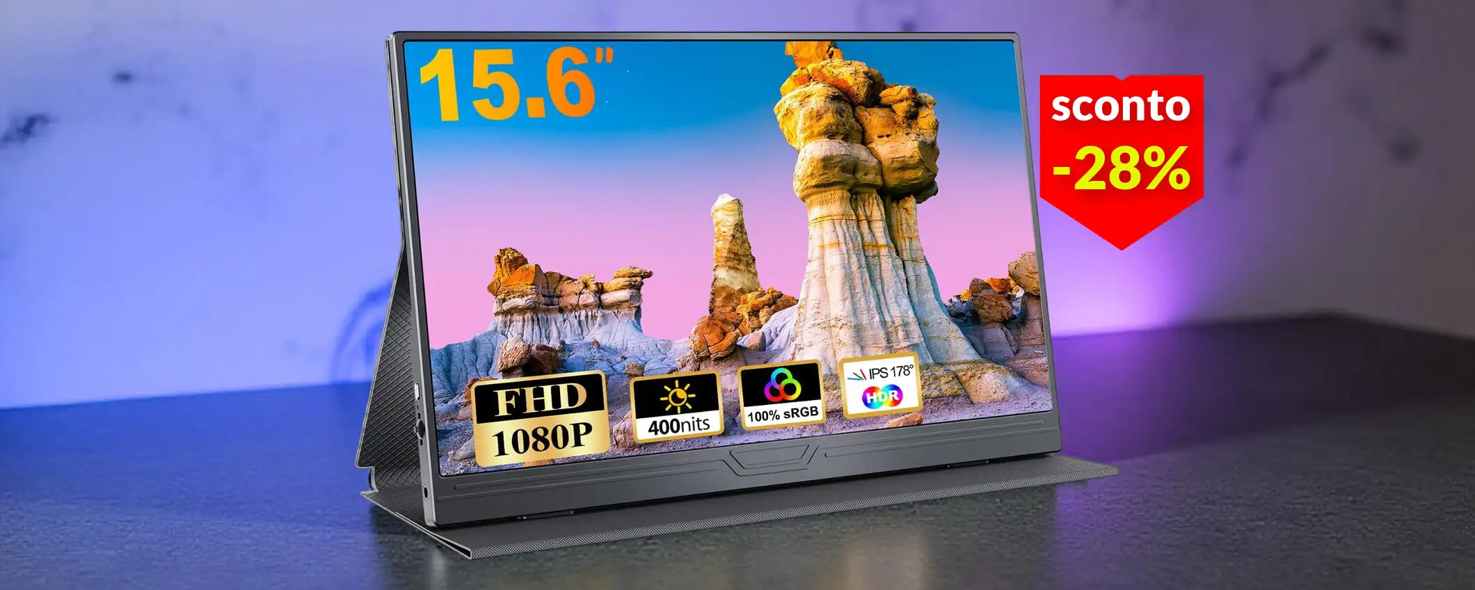 Monitor portatile FullHD da non perdere a 71€: lo usi con mini PC, PS5 e tanto altro Monitor portatile FullHD da non perdere a 71€: lo usi con mini PC, PS5 e tanto altro