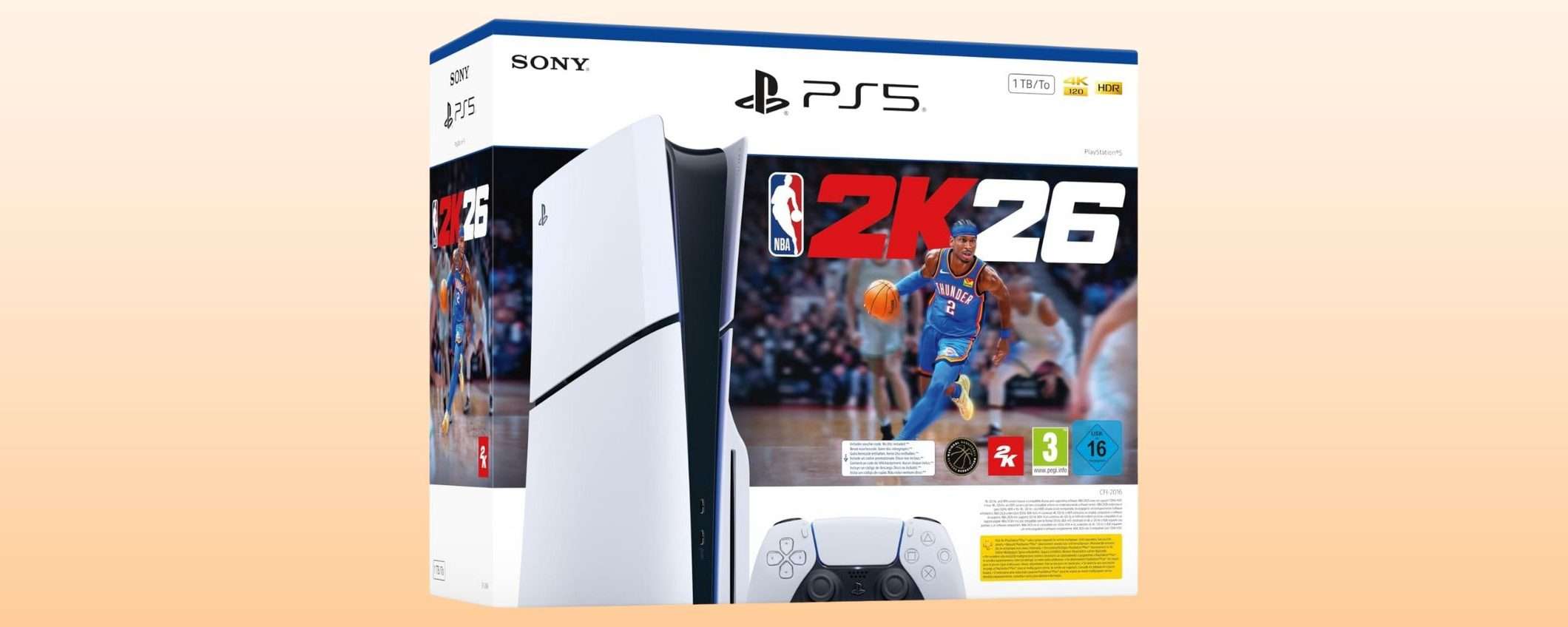 PS5 Slim Disc Edition con NBA 2K26: bundle subito in OFFERTA su Amazon