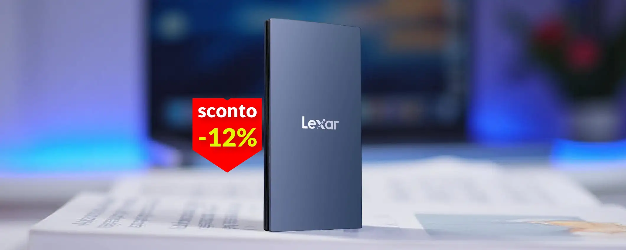 SSD esterno 1TB Lexar, già tuo con 78€: fino a 1000MB/s in scrittura
