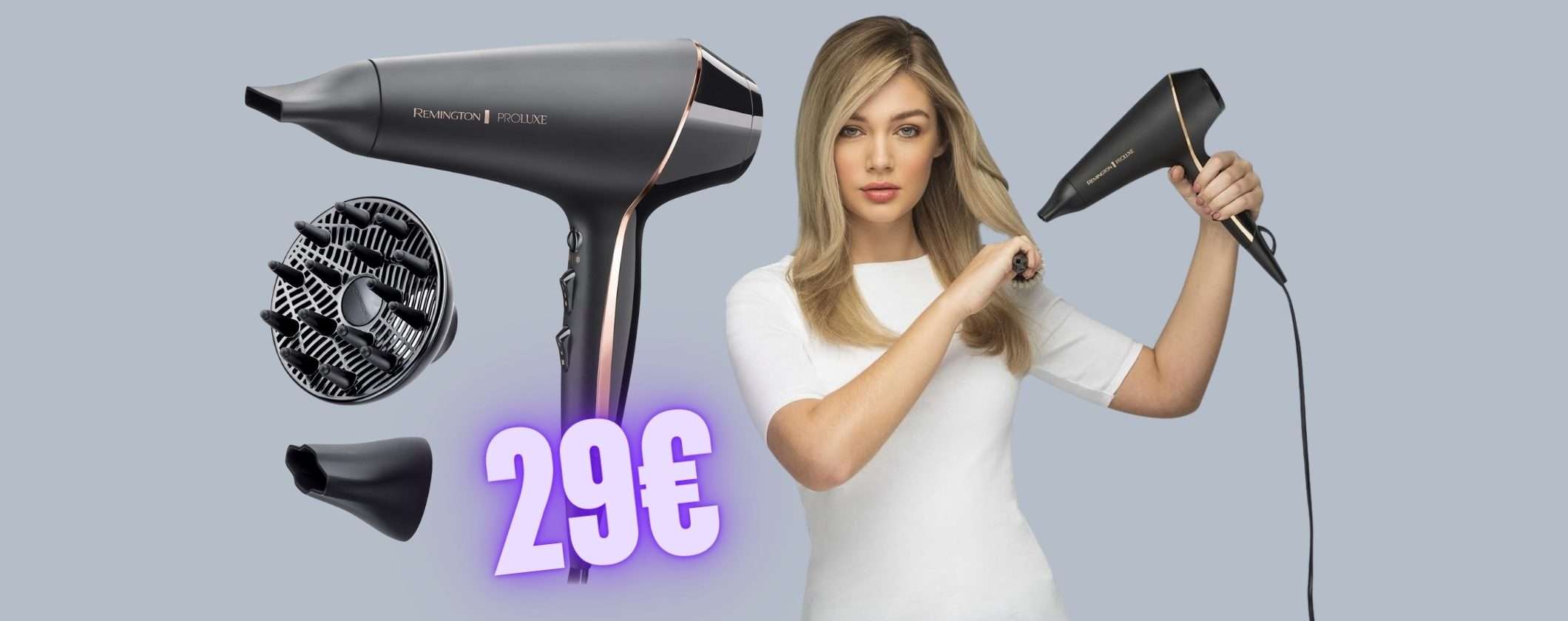 Appena 29€ invece di 70€ su Amazon per il Phon professionale Remington