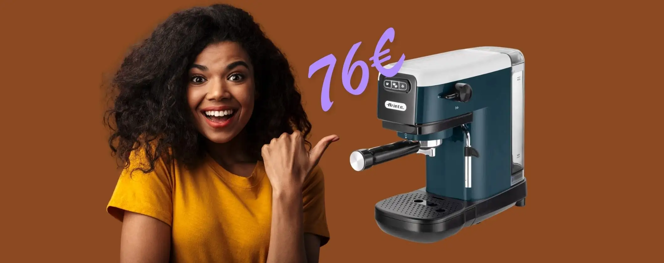Ariete: macchina da caffè in polvere e in cialde a prezzo sconvolgente su eBay