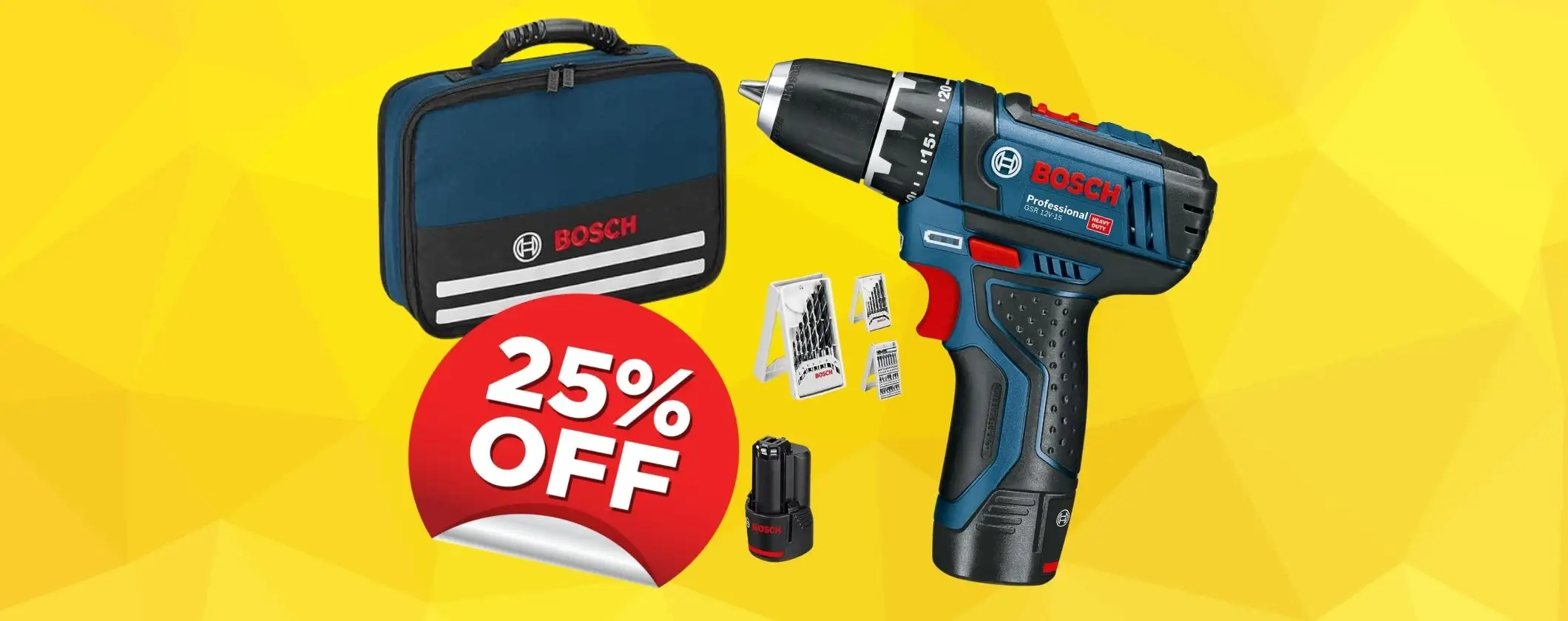 Bosch: trapano avvitatore professionale con accessori a prezzo shock