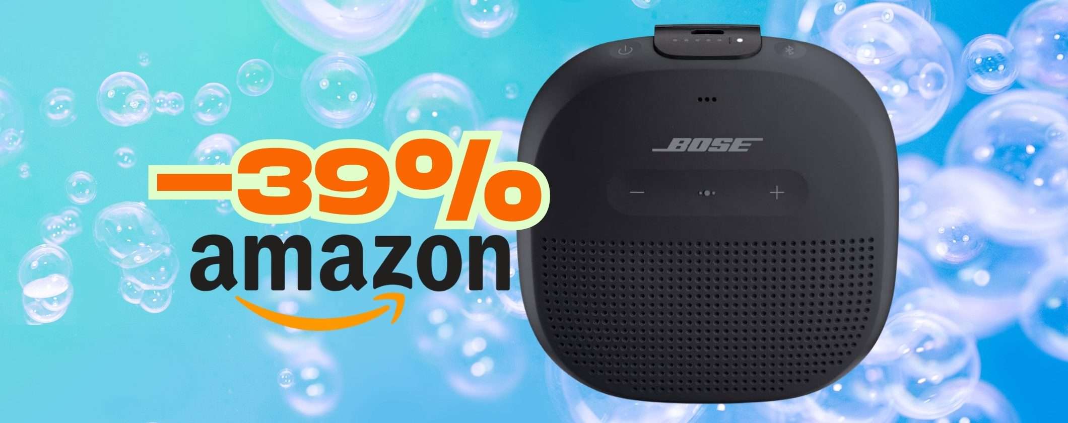 Bose SoundLink Micro con cinturino resistente: suono e robustezza top (-39%)