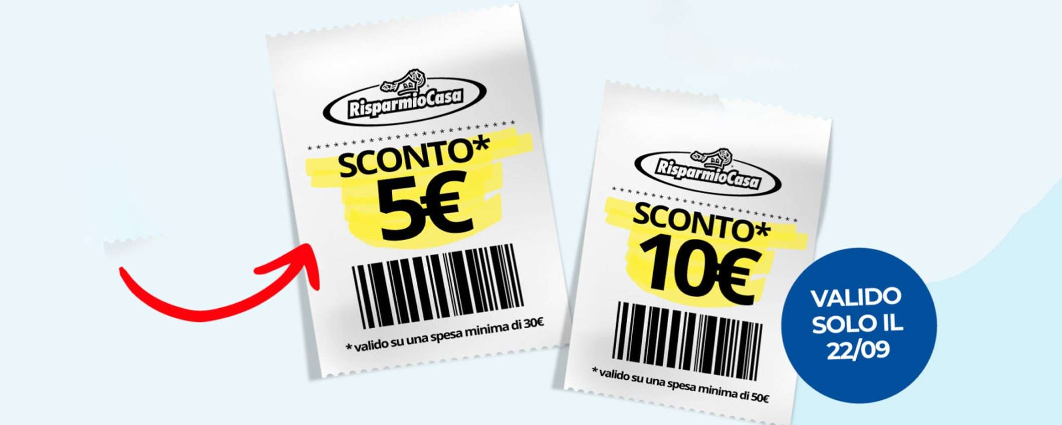 Da RisparmioCasa ci sono i Coupon Days: 5€ di sconto subito (che poi raddoppia)