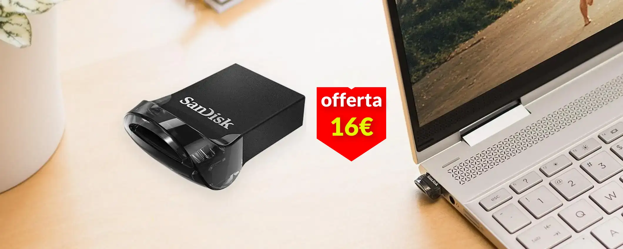 Zero ingombro e 128GB di spazio: 16€ per la chiavetta che resta sempre nel PC Zero ingombro e 128GB di spazio: 16€ per la chiavetta che resta sempre nel PC