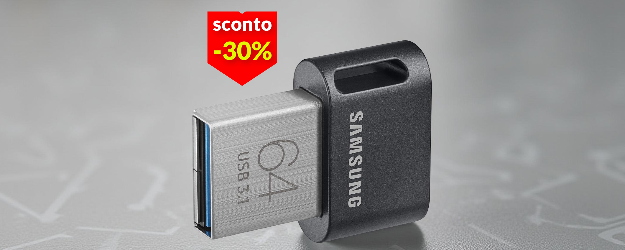 Chiavetta USB Samsung in sconto a 13€: fino a 300 MB/s e resiste a tutto
