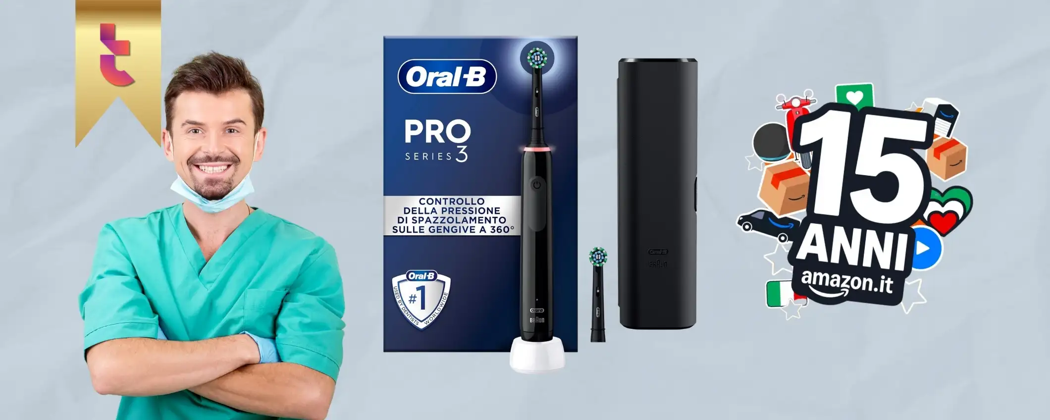 Con Oral-B Pro 3 3500 fai ciao ciao al dentista, ora a 44€ su Amazon Con Oral-B Pro 3 3500 fai ciao ciao al dentista, ora a 44€ su Amazon