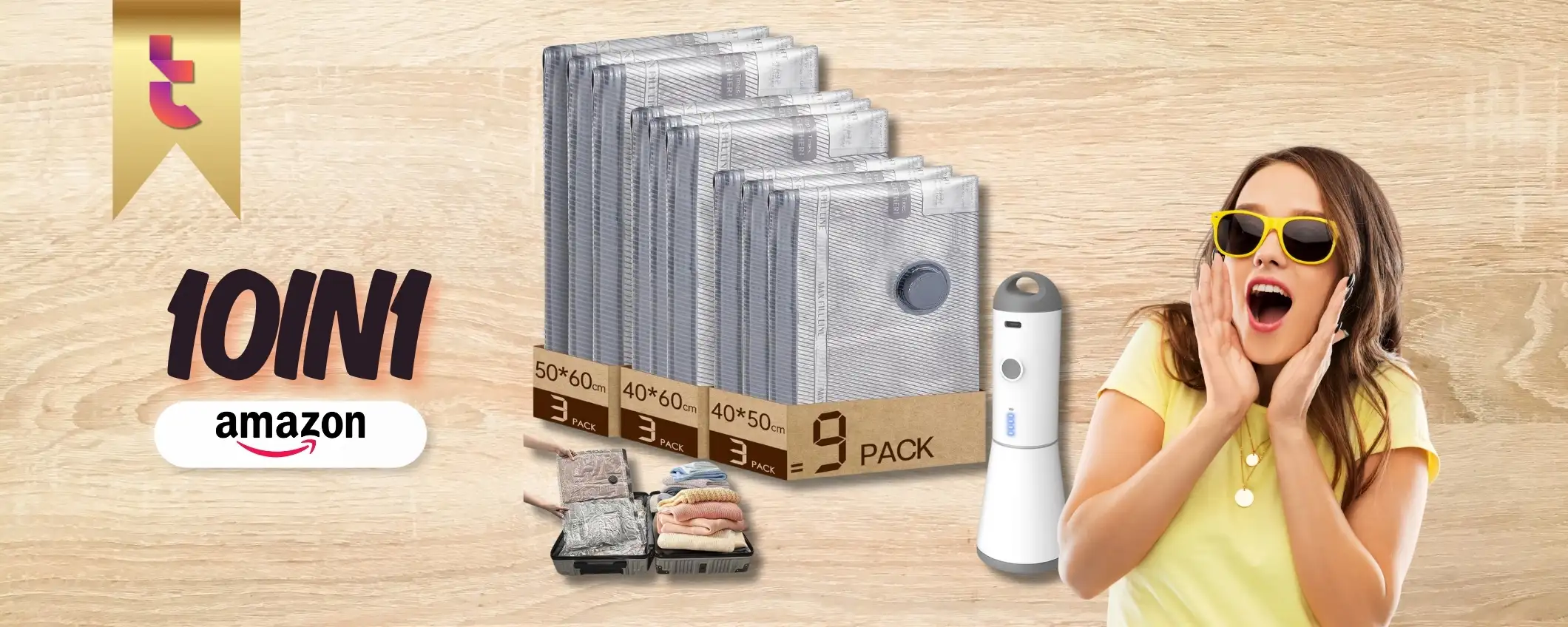 Cambio stagione NON TI TEMO con il kit Sottovuoto definitivo (28€)