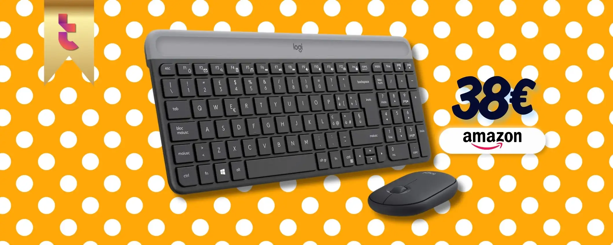 La scrivania ha bisogno di ORDINE e con il kit Logitech MK470 costa 37€