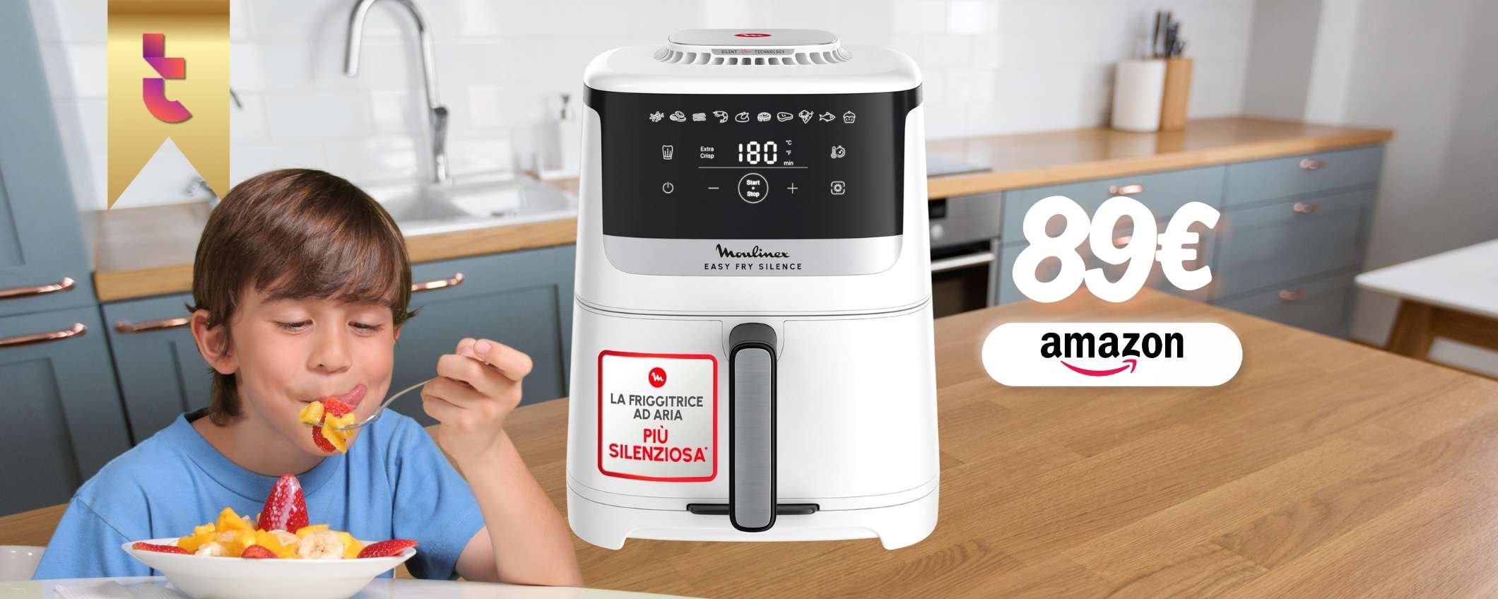 Moulinex Easy Fry Silence rivoluzione in cucina, 5L e 10 programmi (89€) Moulinex Easy Fry Silence rivoluzione in cucina, 5L e 10 programmi (89€)