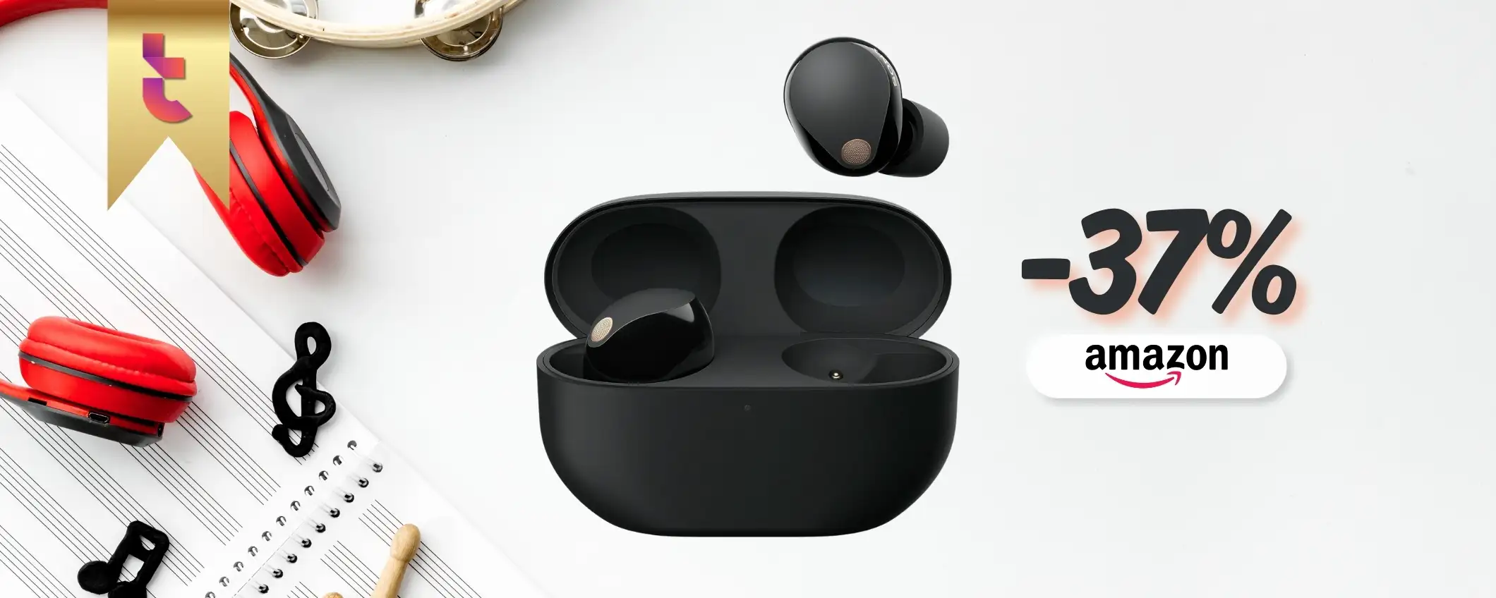 Audio da sogno per 24h con le Sony WF-1000XM5, cancellazione inclusa