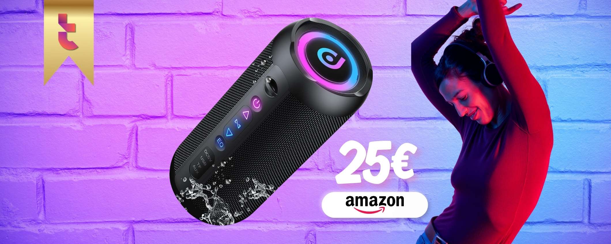 Cassa Bluetooth 30W e 30H di potenza, la musica suona fortissimo (-74€)