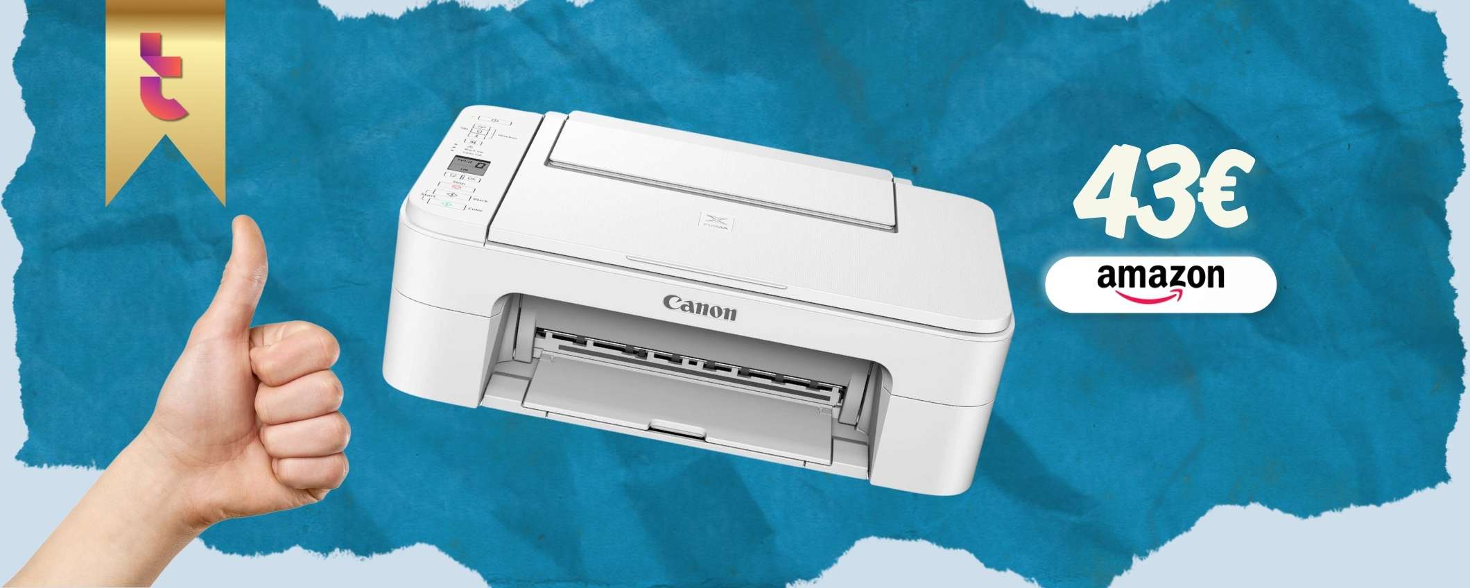 Con Canon PIXMA stampi, copi e scansioni direttamente a casa, tua a 43€
