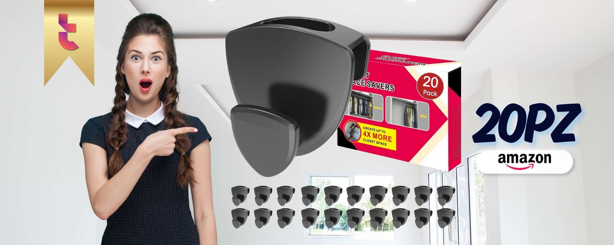 Appendi più vestiti nell'armadio con questa soluzione SMART a basso costo Appendi più vestiti nell'armadio con questa soluzione SMART a basso costo