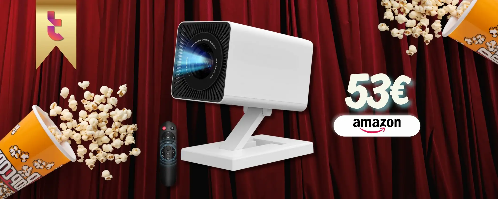 Mini proiettore trasforma la sala in un CINEMA, 53€ e app integrate Mini proiettore trasforma la sala in un CINEMA, 53€ e app integrate
