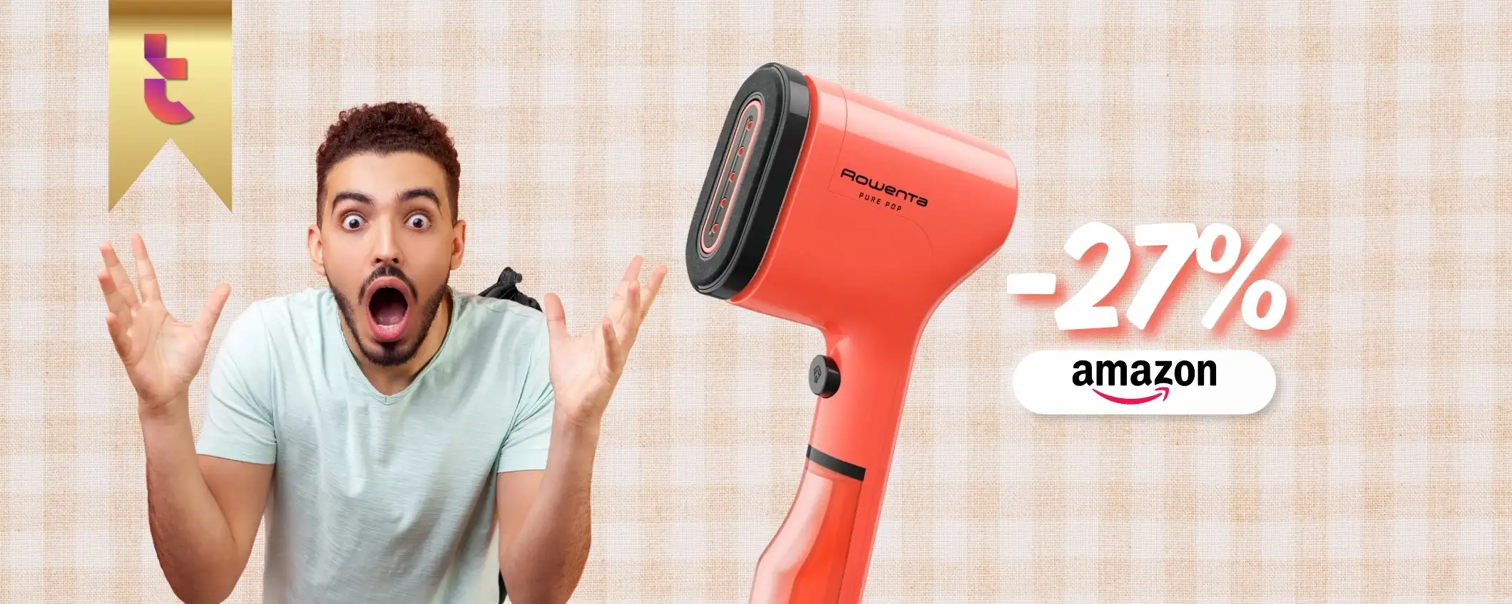 Rowenta Pure POP spara vapore e toglie di mezzo il bucato (-27%)
