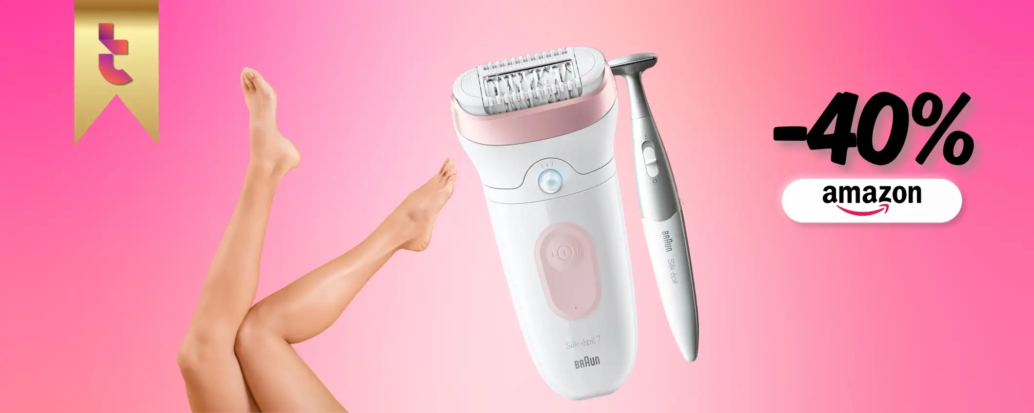 Braun Silk-épil 7 è scontato del 40%, gambe sempre liscissime