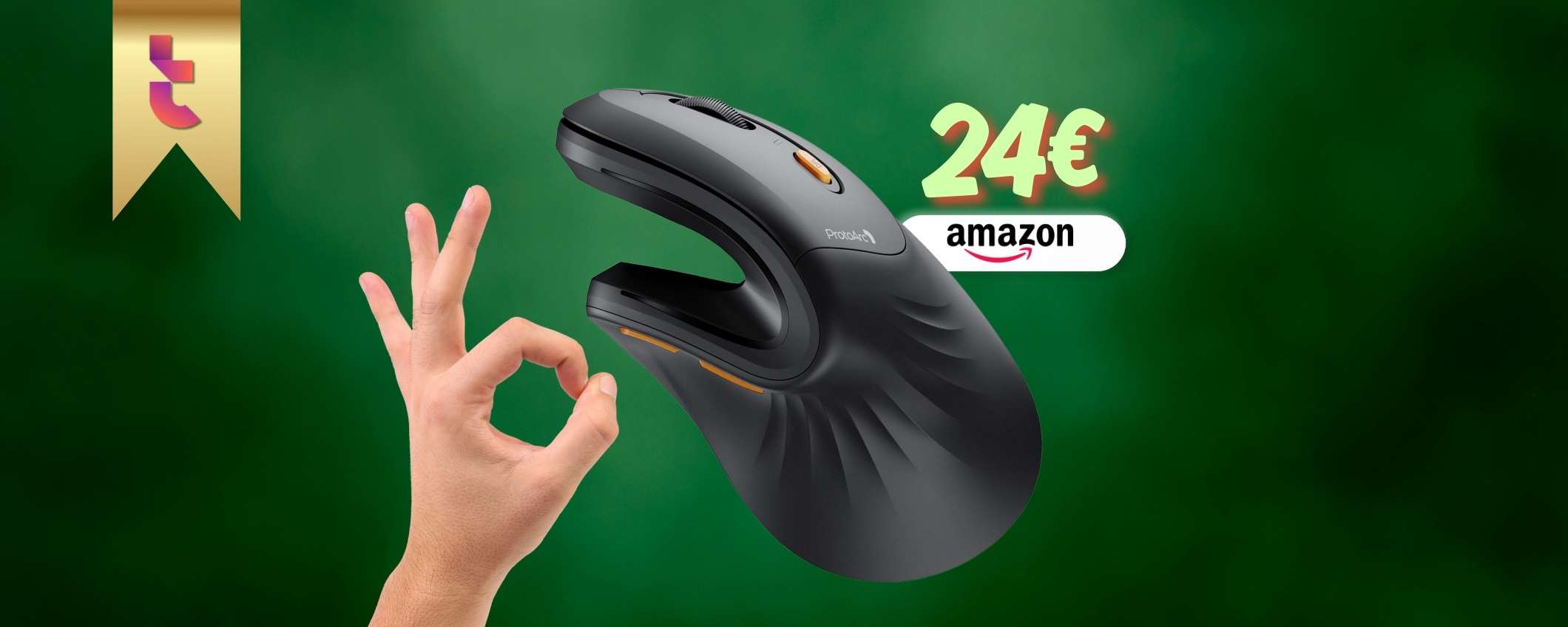EM11 NL è il miglior mouse verticale e wireless per il tuo polso (24€)