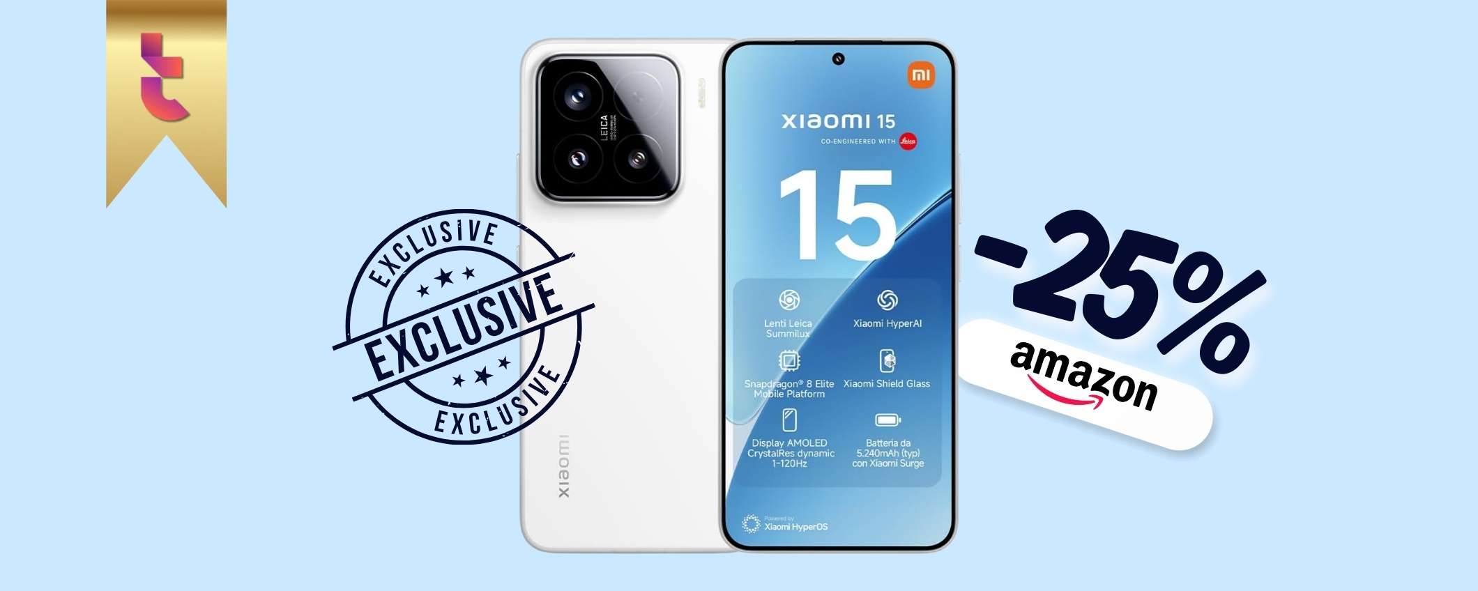 Xiaomi 15 è in esclusiva Amazon, il prezzo crolla ma le prestazioni volano Xiaomi 15 è in esclusiva Amazon, il prezzo crolla ma le prestazioni volano