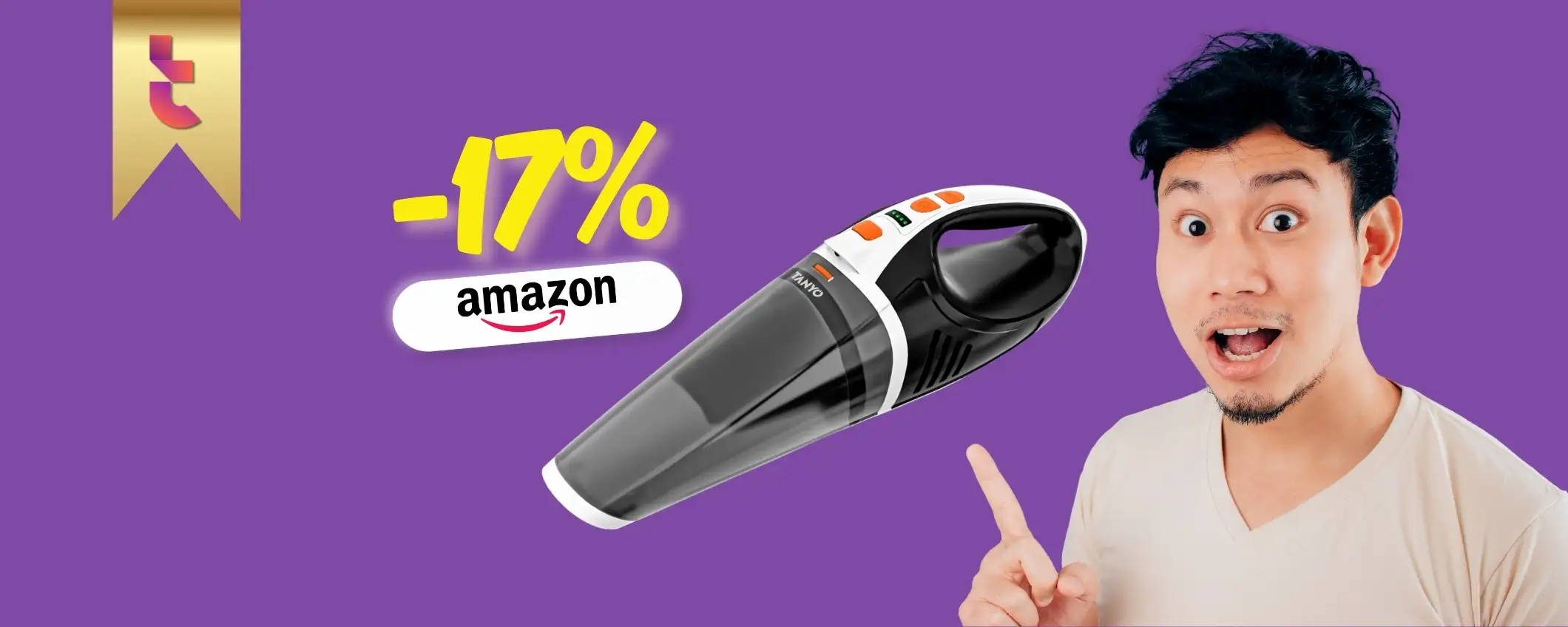 Spazza via lo sporco con questo mini aspirapolvere 10kPA portatile