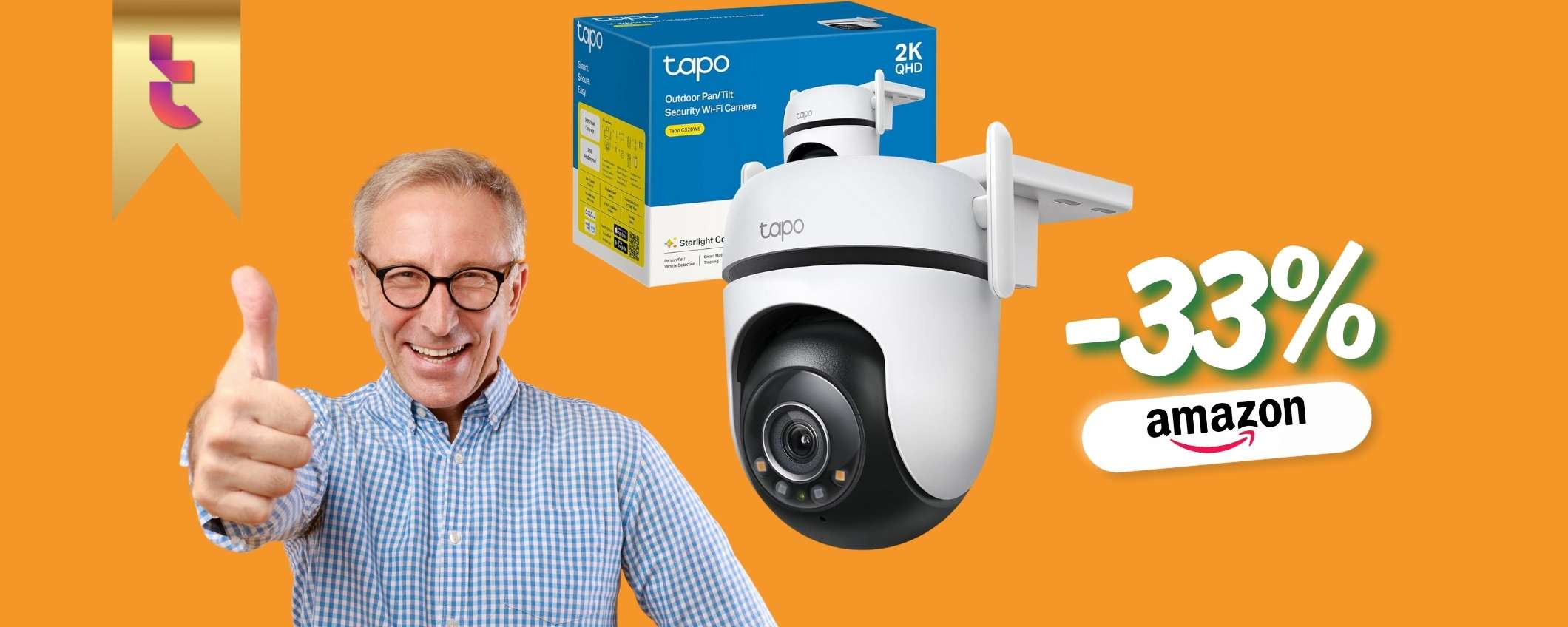 Sicurezza micidiale sulla tua casa con la Tapo C520WS, tua con 59€