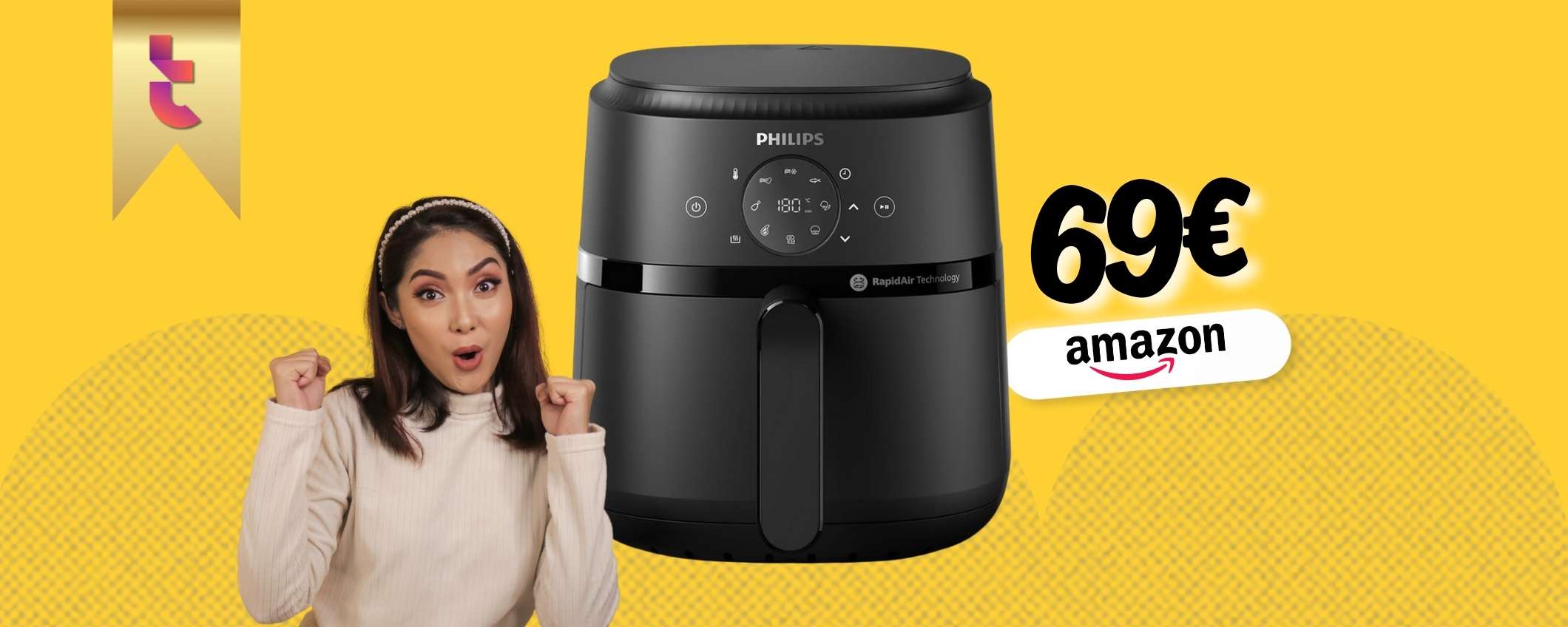 È la regina di tutte le cucine la Philips Airfryer ora a soli 69€