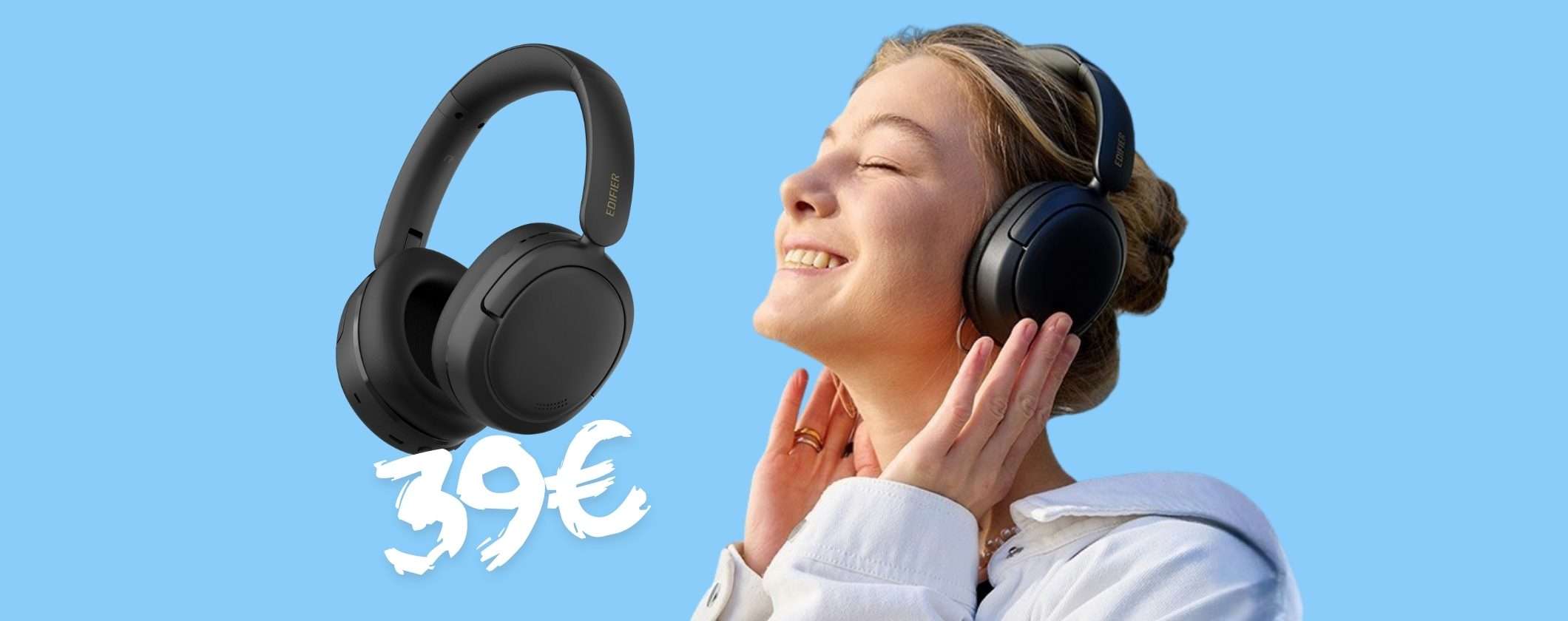 Cuffie wireless Edifier W800BT SE con cancellazione rumore a soli 39€ Cuffie wireless Edifier W800BT SE con cancellazione rumore a soli 39€