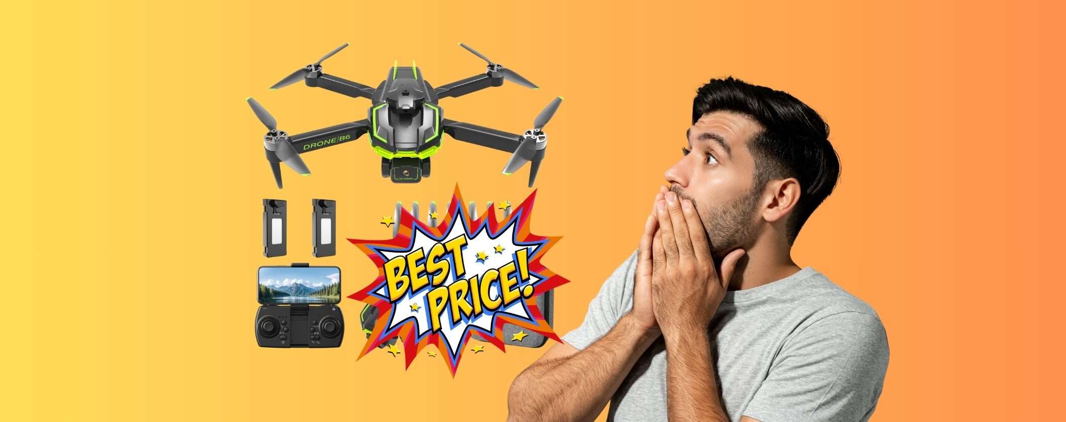 Drone con telecamera scontato al 40%: divertimento assicurato a prezzo mini Drone con telecamera scontato al 40%: divertimento assicurato a prezzo mini