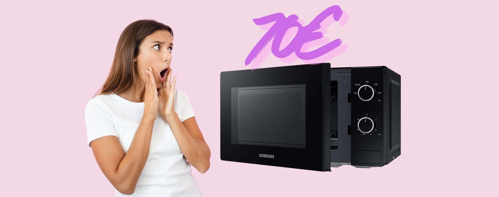 Forno a microonde Samsung da 20L e 700W tuo a soli 70€ (risparmio garantito)