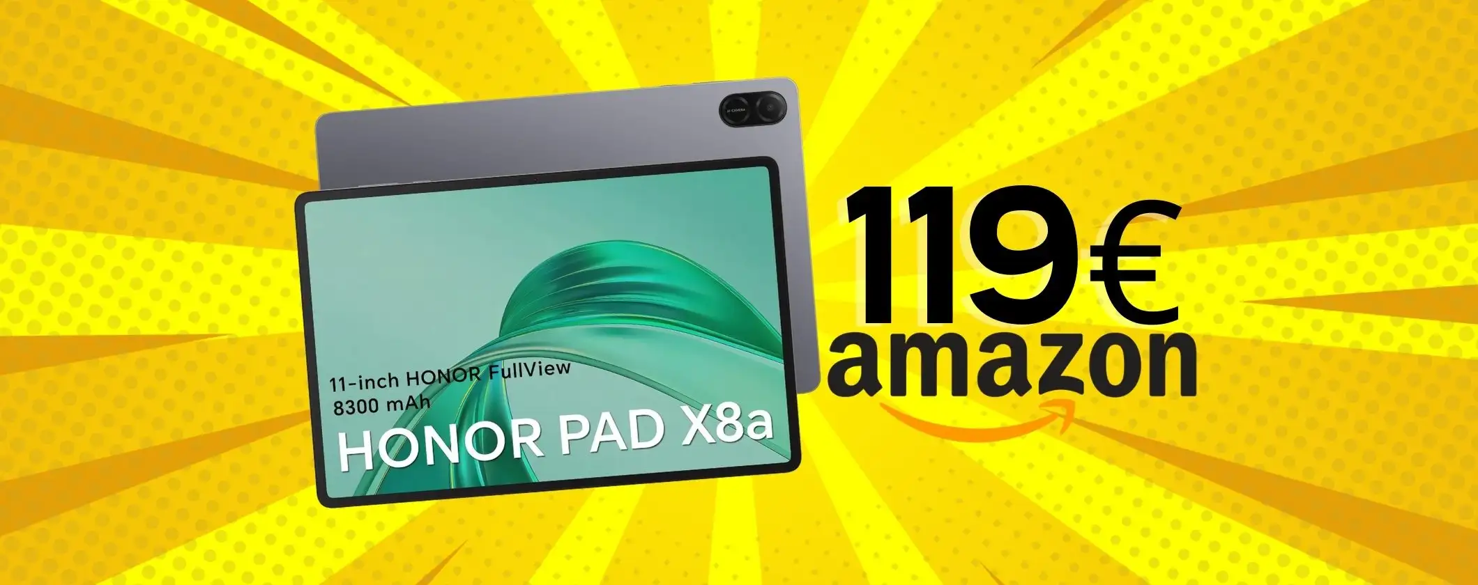 HONOR Pad X8a da 11 pollici (4/128GB) è il migliore entry level, ora 119€ HONOR Pad X8a da 11 pollici (4/128GB) è il migliore entry level, ora 119€