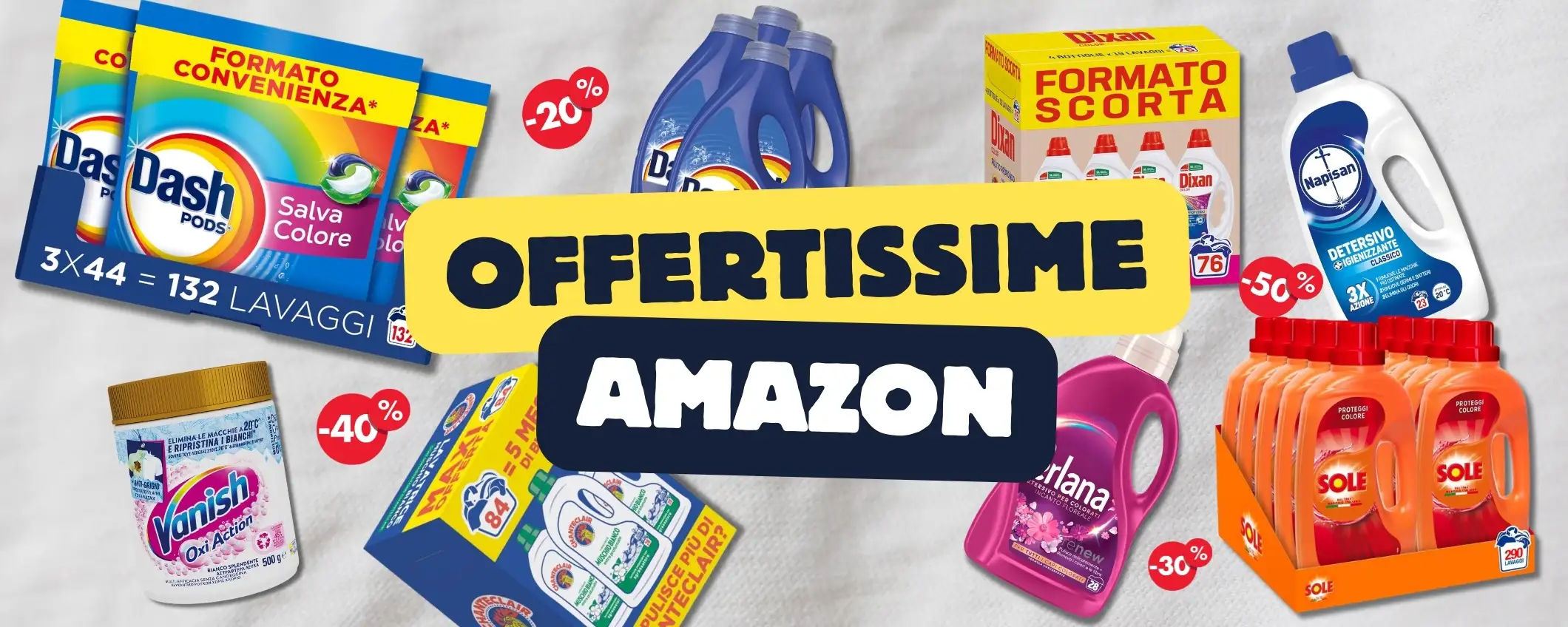 Bucato da 0,08€ a lavaggio: CARRELLATA di detersivi in offerta, fai scorta