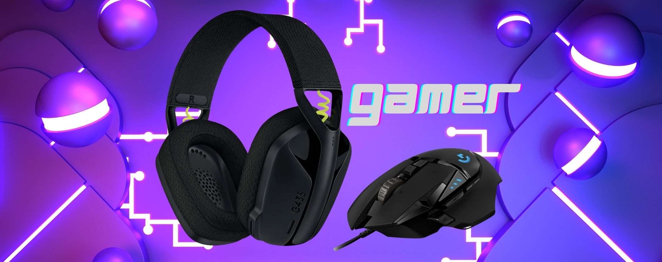 Kit da Gamer a prezzo WOW: mouse cablato e cuffie wireless by Logitech