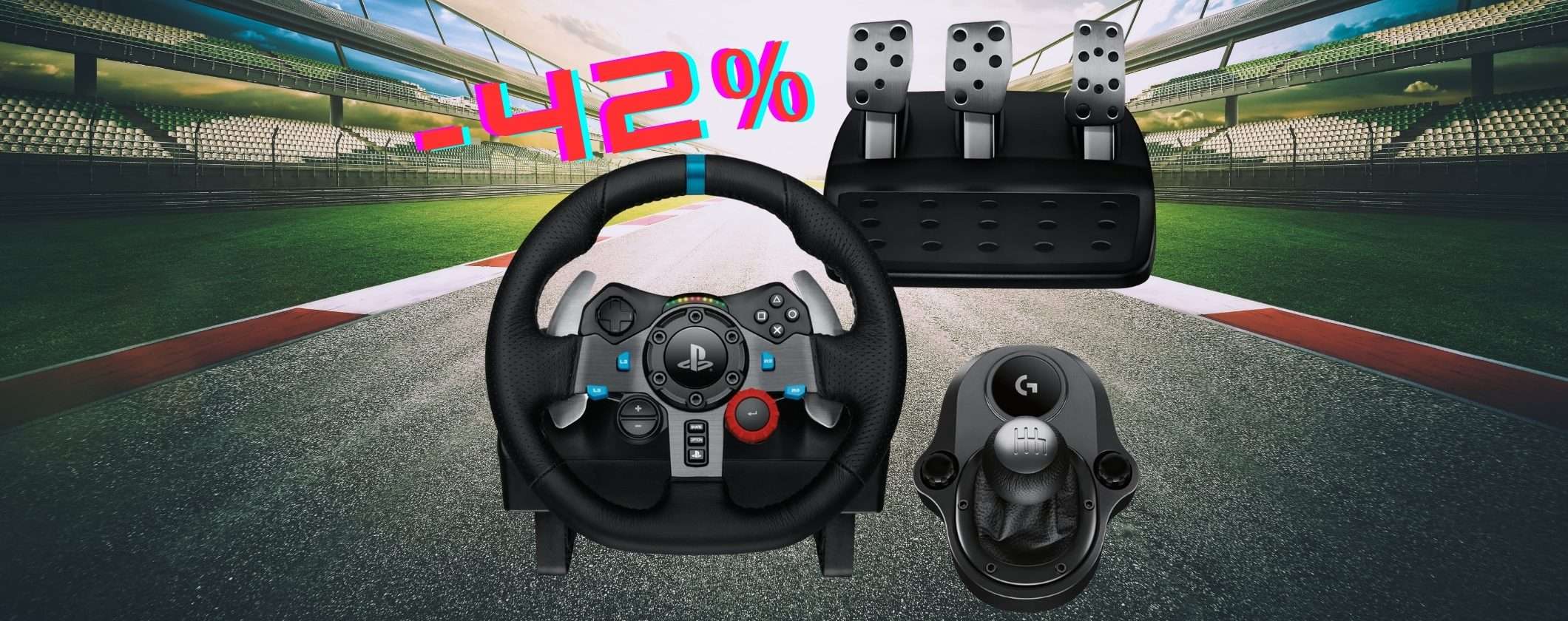 Logitech G G29 SE Driving Force: volante, pedali da corsa e cambio (-42%)