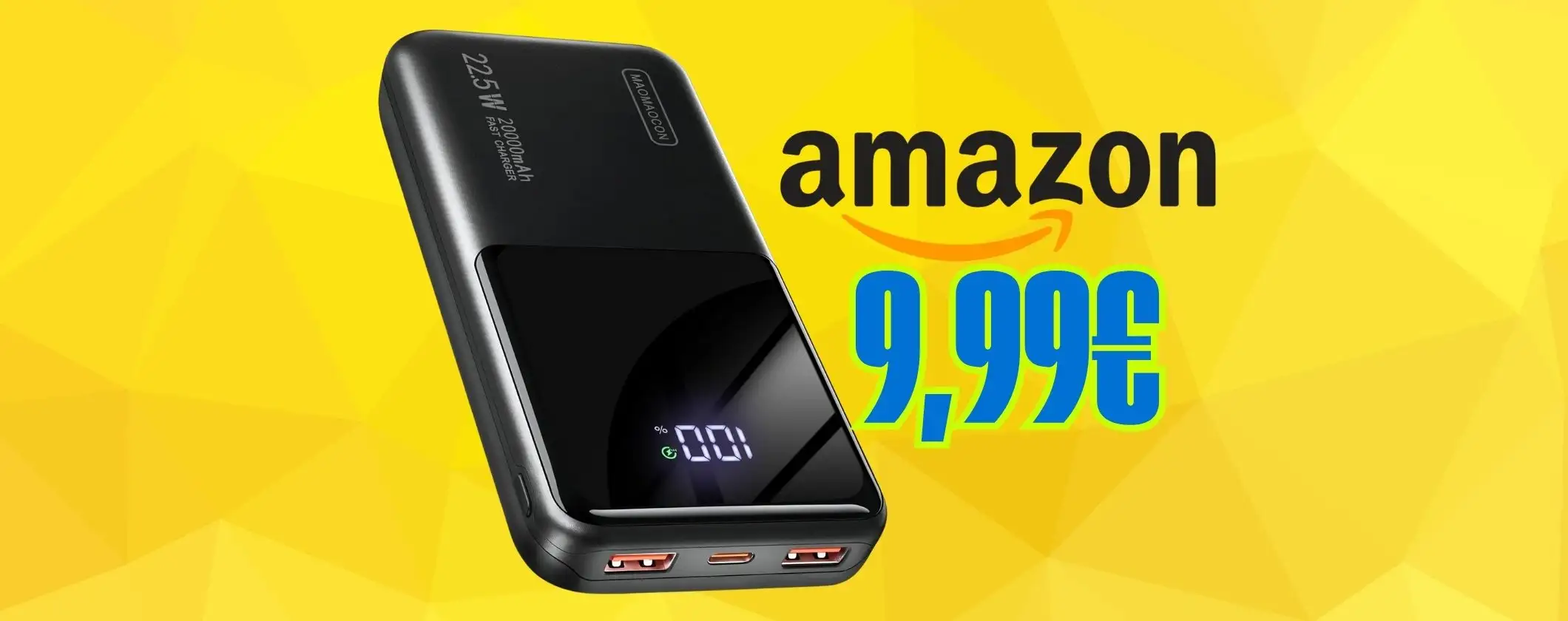 Meno di 10€ e puoi avere questo ottimo Power Bank da 20000mAh (Amazon)