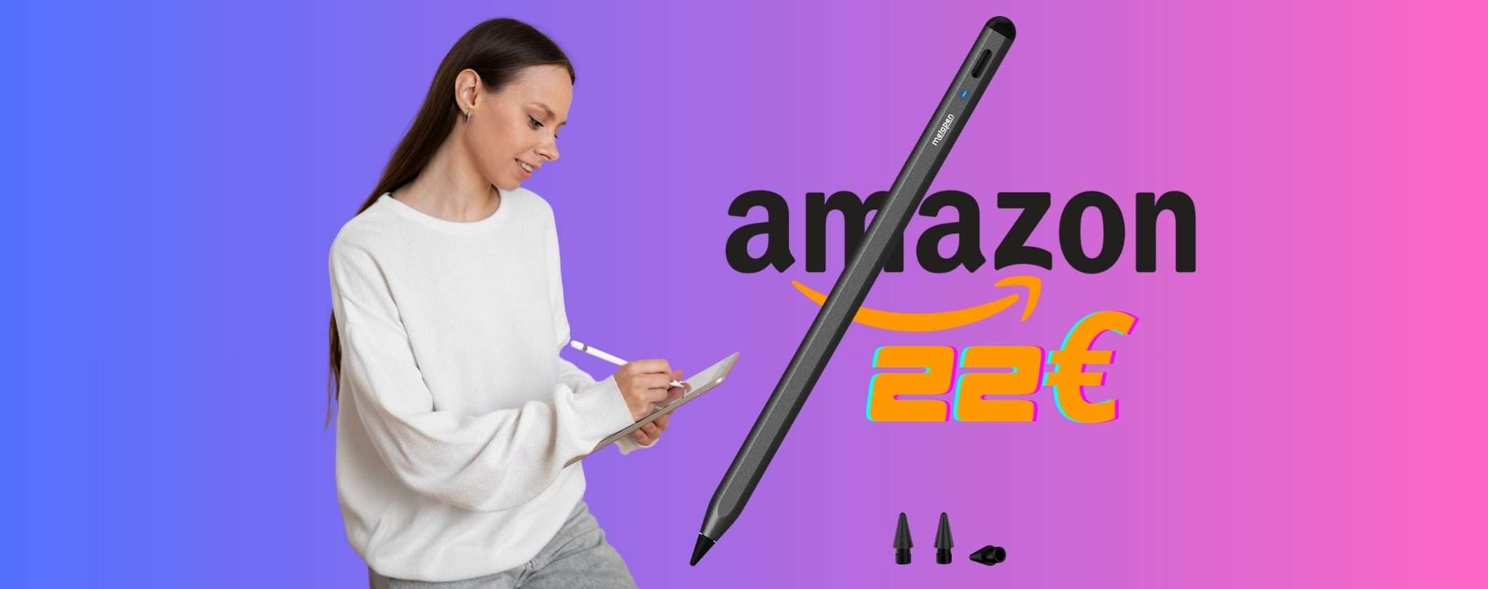 Metapen A8 per scrivere e disegnare su iPad come su un foglio (22€)