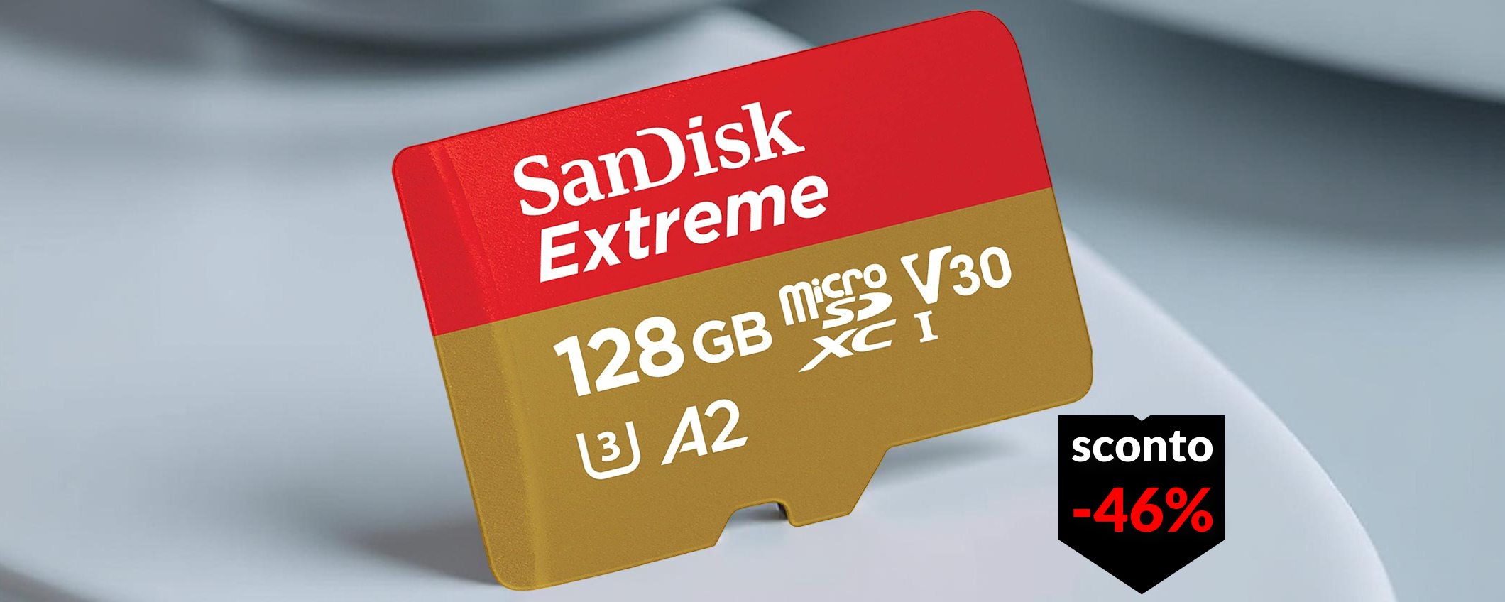 MicroSD SanDisk ultra veloce e resistente: 20€ per avere 128GB in più