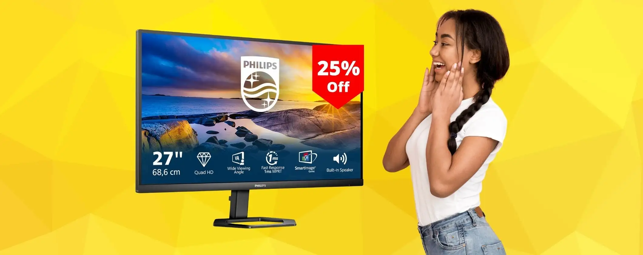 Monitor QHD Philips da 27 pollici scontato del 25% è un best buy