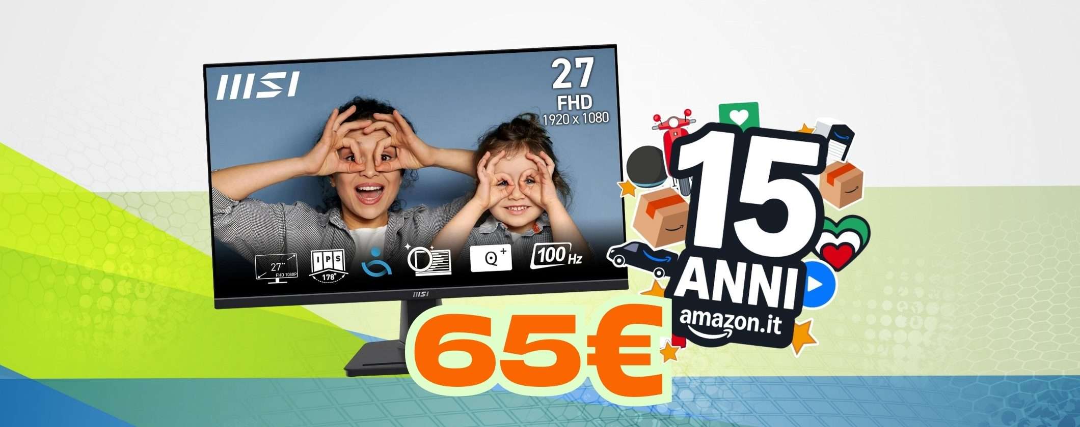 MSI PRO: monitor FHD da 27 pollici con pannello IPS da 100Hz a 65€ MSI PRO: monitor FHD da 27 pollici con pannello IPS da 100Hz a 65€