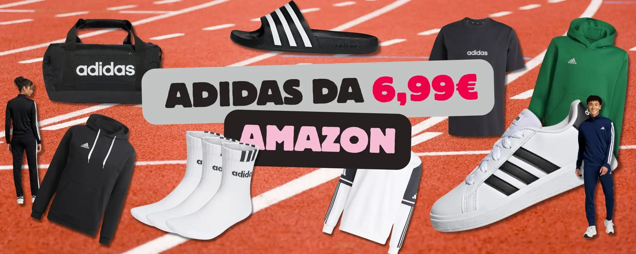 Adidas svuota il magazzino Amazon: da 6,99€ scarpe, tute e tanto altro Adidas svuota il magazzino Amazon: da 6,99€ scarpe, tute e tanto altro