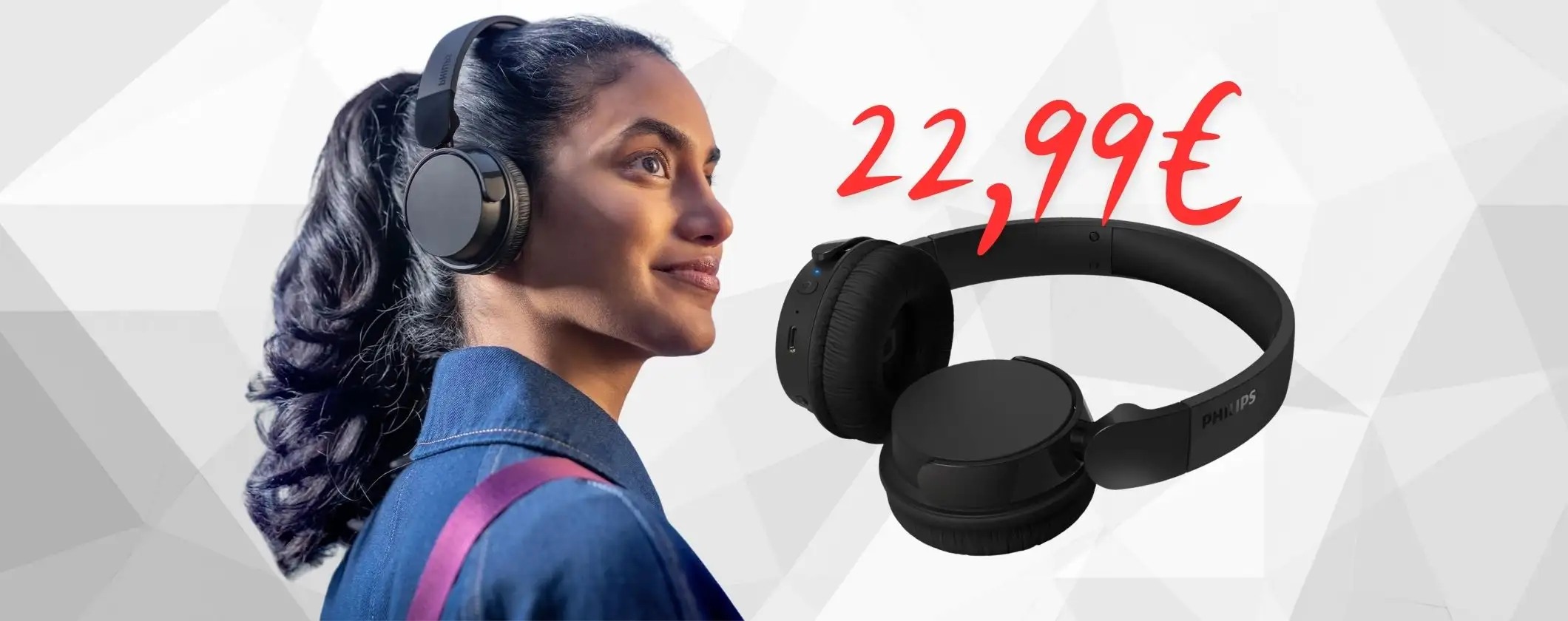 Philips: cuffie Bluetooth senza rivali a questo prezzo (22,99€ su Amazon) Philips: cuffie Bluetooth senza rivali a questo prezzo (22,99€ su Amazon)