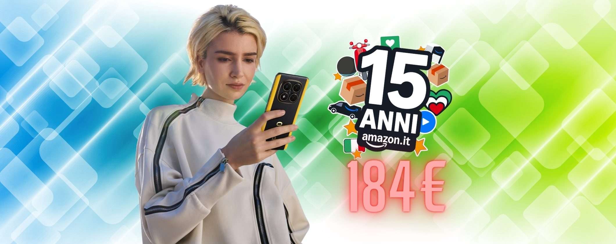 POCO X7 da 256GB a 184€ con la promo per i 15 anni di Amazon Italia POCO X7 da 256GB a 184€ con la promo per i 15 anni di Amazon Italia
