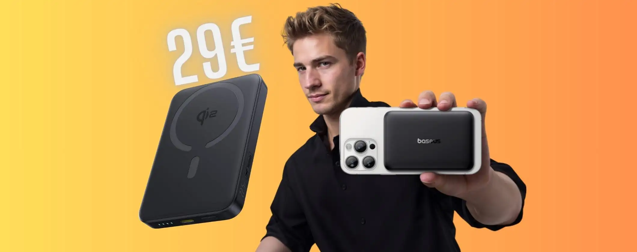 Power Bank MagSafe da 10000mAh con porta PD veloce oggi tuo a 29€ Power Bank MagSafe da 10000mAh con porta PD veloce oggi tuo a 29€