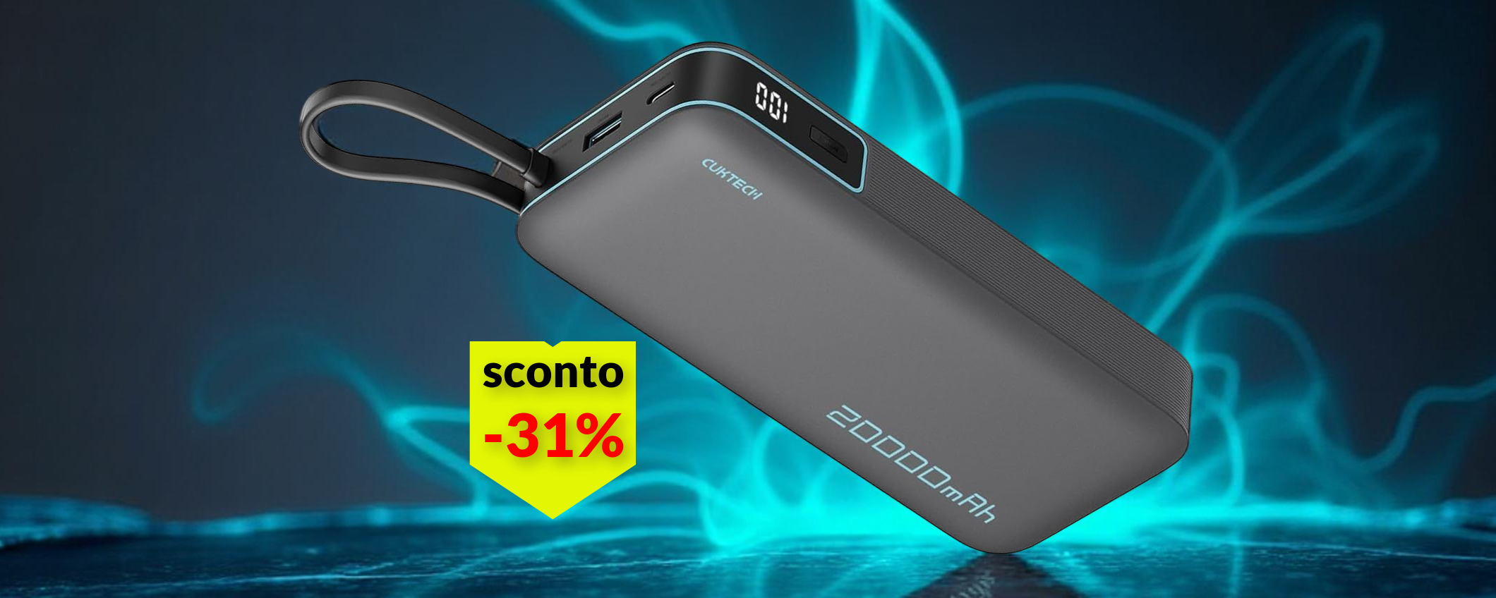 Powerbank 20.000mAh per ricaricare smartphone e PC: 25€ in offerta lampo Powerbank 20.000mAh per ricaricare smartphone e PC: 25€ in offerta lampo
