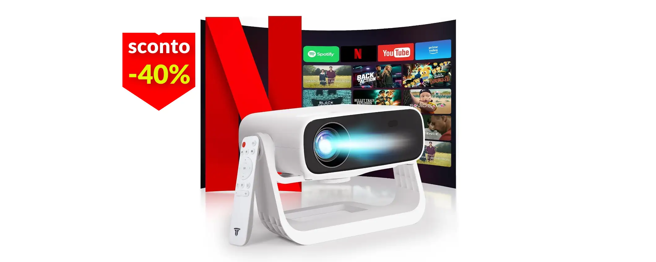 Proiettore FullHD con Android: il cinema a casa tua, con sconto del 40%