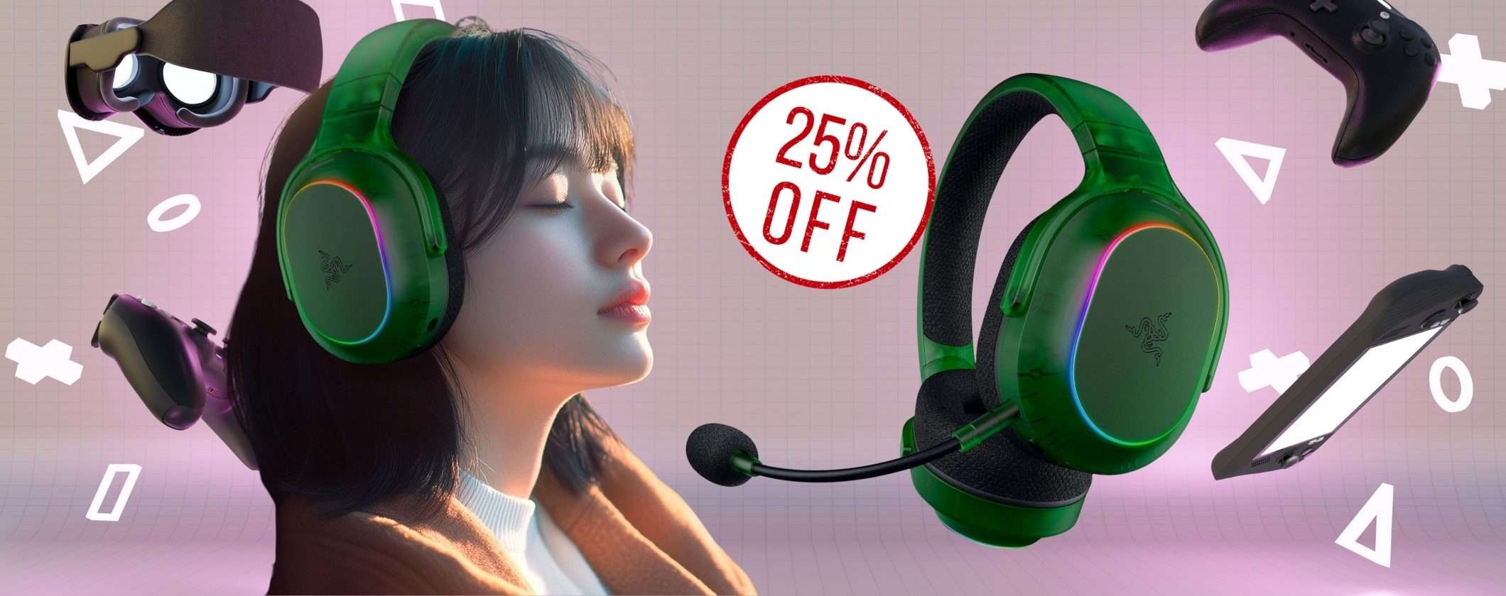 Razer Barracuda X Phantom: cuffie wireless da gaming professionali (-25%)