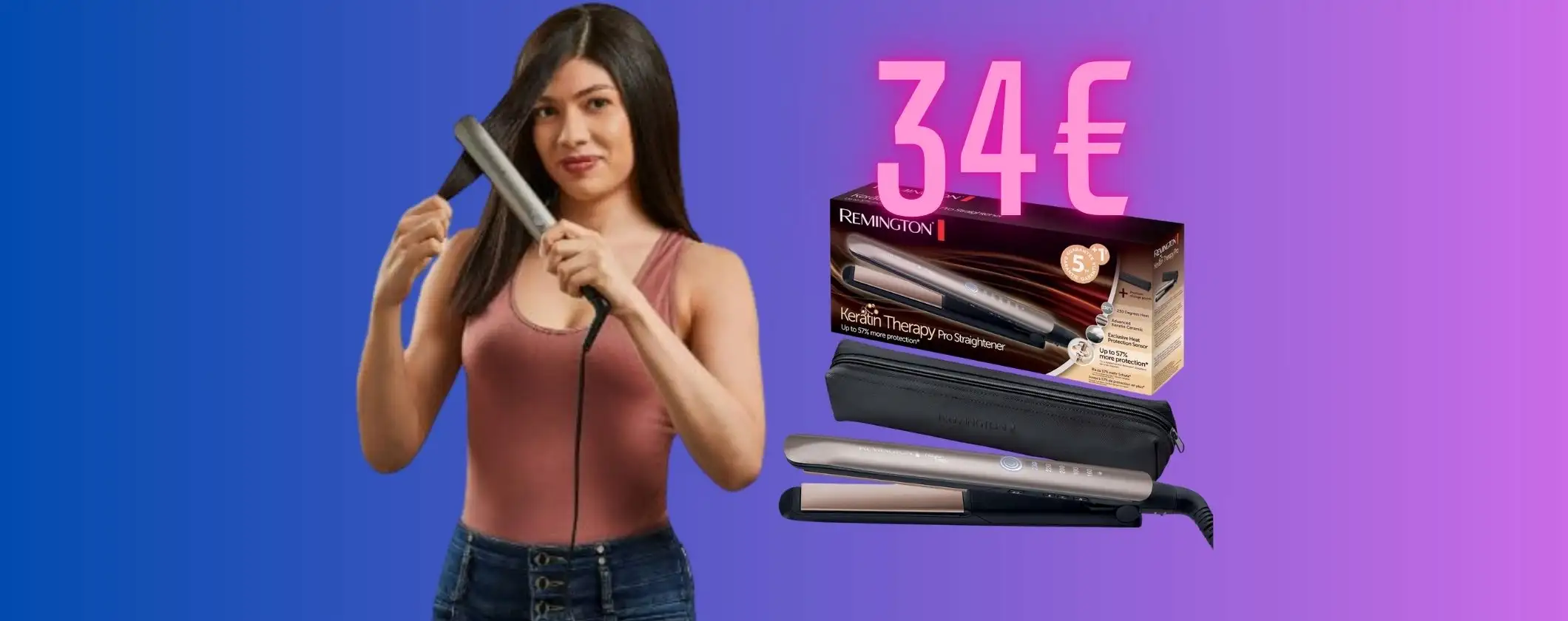 Remington: piastra per capelli lisci e mossi con rapporto qualità prezzo WOW